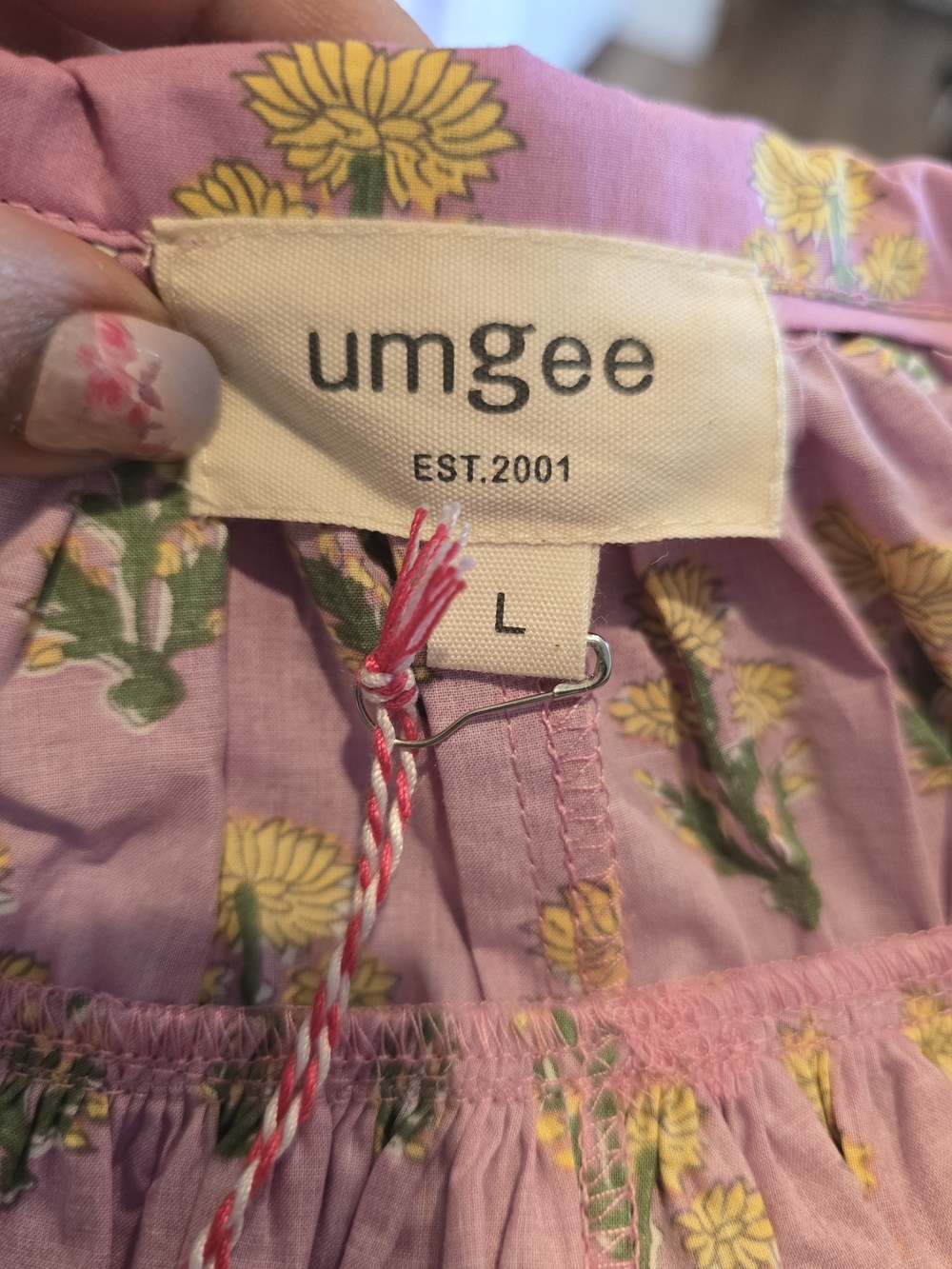 Umgee Pink Floral Ruffled Dress - Picture 6 of 8